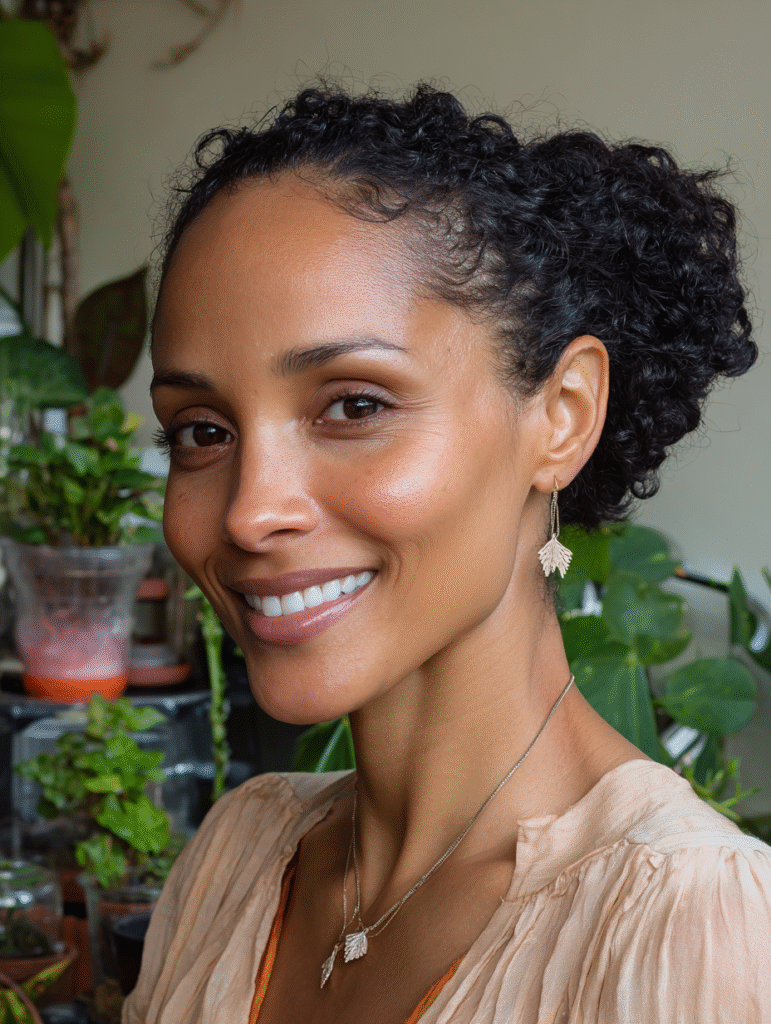 Jasmine Brooks, smiling woman with pet-safe plants